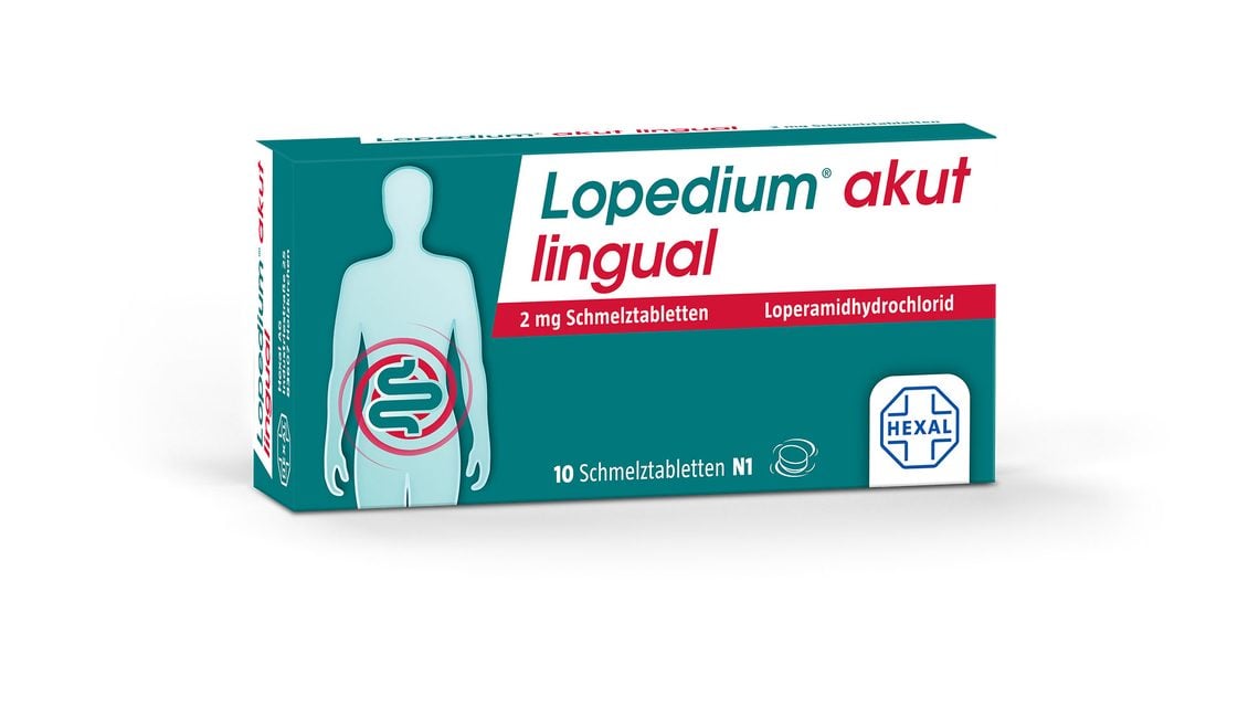 Lopedium<sup>&reg;</sup> akut lingual:<br>Bringt schnell Ruhe in den Darm